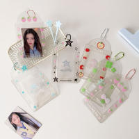 Soporte para sesión fotográfica coreana de fresa y estrella, cubierta de tarjeta de PVC, llavero colgante, Protector de exhibición de tarjeta Idol, decoración colgante de imagen - details 4