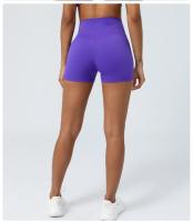 Pantalones cortos ajustados de cintura cruzada, Shorts de secado rápido para gimnasio, Yoga, levantamiento de cadera, elásticos, cintura alta, correr, Fitness - details 3