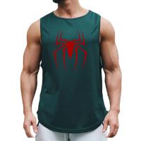 Red Spider Printed Summer Quick Dry Gym Tank Top Mens Bodybuilding Vest Mesh Fitness Sleeveless T Shirt Muscle Workout Clothing - details 8