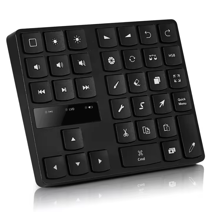 Teclado de dibujo Bluetooth, teclado inalámbrico recargable de 35 teclas para Procreate y gráficos de atajos de dibujo - 1