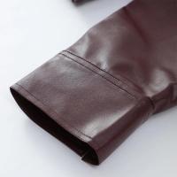 Chaqueta de solapa de color sólido sual manga larga elástica corta mujer t otoño desplazamientos prendas de vestir exteriores - details 3