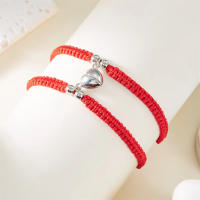 2 unids/set corazón romántico magnético atraer pareja para Mujeres Hombres moda cuerda trenzada pulsera a juego joyería de amistad - details 32