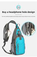 Bolso de hombro deportivo informal para hombre y mujer, bolsa de pecho multifuncional impermeable, correa ajustable, riñonera cruzada duradera - details 9