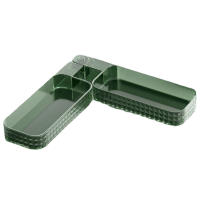Estante de ducha de esquina montado en la pared, estante organizador para baño, dormitorio y cocina - details 4