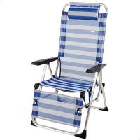 Playa Plegable de alumnio y textileno, multiposición 5 Posiciones, Peso máximo soportado 110kg, antivuelco, Medidas 75 x 63 x 43/114 cm, hamacas Plegables - details 0