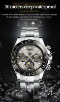 Reloj Automático de Acero Inoxidable OLEVS para Hombres Impermeable, Mecánico, Correa de Cuero - details 9