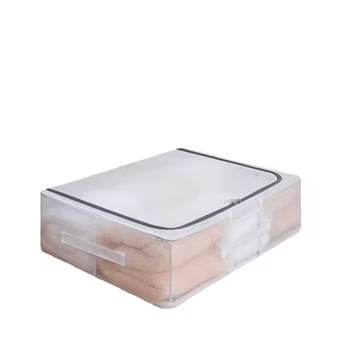 Organizador de ropa caja de almacenamiento artículos para el hogar caja de juguetes caja de almacenamiento de fondo de cama plegable transparente - 1