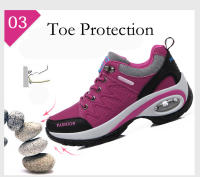 Zapatillas deportivas con cámara de aire para mujer, zapatos atléticos para caminar, transpirables, con cordones, de plataforma alta, informales - details 5