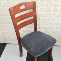 Fundas para cojines de asiento súper suaves de tela de terciopelo, fundas elásticas para sillas, para Hotel, banquete, comedor, sala de estar, 1/2/4/6 piezas - details 4