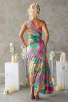 Vestido Largo de Fiesta para Mujer 2025 Diseño Asimétrico Floral con Estampado Exclusivo - details 6