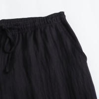 TRAFZA-Pantalones rectos informales para mujer, pantalón plisado holgado de cintura alta, pierna recta, ropa de oficina, 2024 - details 3