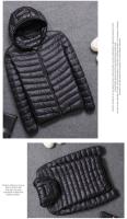 Chaqueta con capucha de plumón de pato ultraligera para hombre, chaqueta cálida de plumas de pato blanco, ropa de calle para hombre, otoño e invierno - details 14