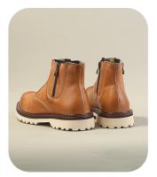 Botas de hombre de alta gama de cuero, botines Chelsea, zapatos altos de piel de vaca de capa superior - details 5