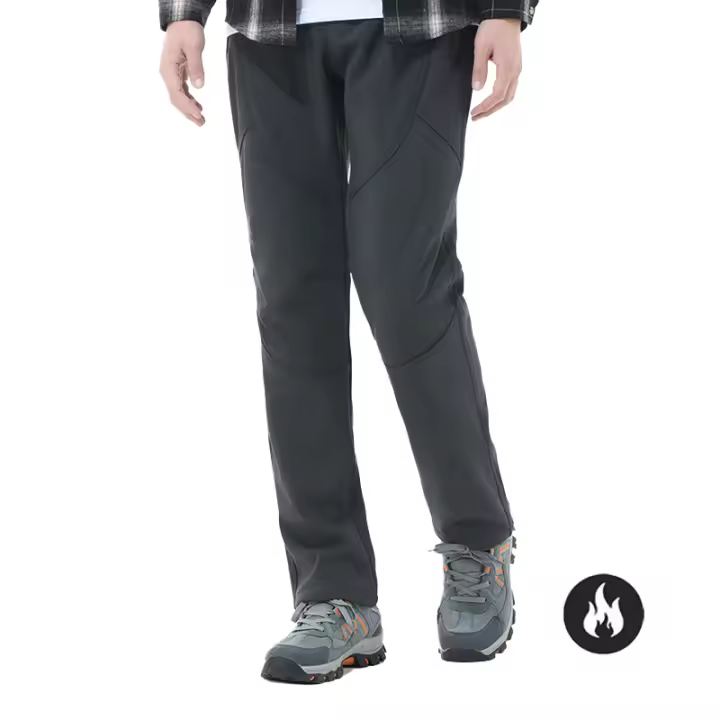 LNGXO Pantalones de Vellón de Invierno Impermeables Cálidos para Senderismo, Acampada, Escalada - 1