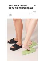 Zapatillas de casa de Color sólido para hombre y mujer, chanclas de baño antideslizantes de EVA, sandalias ligeras concisas para mujer, zapatos para parejas, verano - details 5