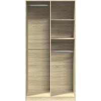 Armario de madera contrachapada color Roble 100x50x200 cm, Armarios Dormitorio, Armario Ropero, Roperos de Dormitorio, Armario para Habitación - details 3