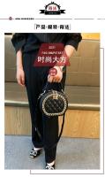 Bolso redondo pequeño con cadena de diamantes de imitación de marca Hong Kong2025Nueva bolsa de hombro de celebridades de Internet que combina con todo - details 5
