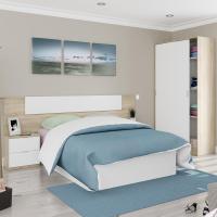Armario de Estante Corredor Blanco Artik y Roble Canadiense 120 cm de Largo, 200 cm de Alto, 50 cm de Fondo Ideal para Dormitorio o Habitación - details 3