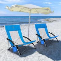 Silla Plegable de Playa Portátil Bajo Camping Espalda Alta en Malla Ultraligero con Bolsa de Transporte - details 10