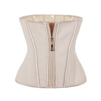 Fajas Colombianas De Látex Entrenador De Cintura Doble Compresión BBL Modeladora Control Abdominal Suelta De Pecho Con 13 Costillas De Acero Para Mujer - details 5