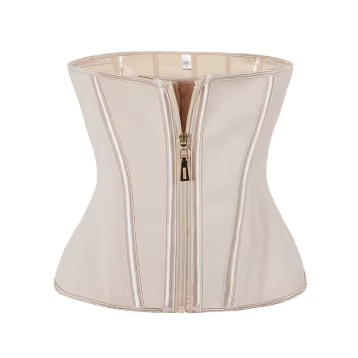 Fajas Colombianas de Látex Entrenador de Cintura Doble Modeladora Abdominal Suelta de Pecho con 13 Costillas de Acero para Mujer - 1
