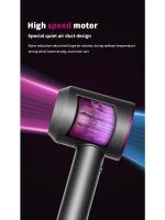 Secador de Pelo Profesional Ionico 1400W de Marca Blanca, Secador De Pelo Supersonic, Color Metal Y Fucsia,