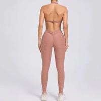 Traje de entrenamiento de gimnasia reforzado deportivo para mujer, ropa deportiva para mujer, traje de yoga rojo, negro y rosa 2024 - details 35