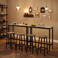 Mesa de Comedor de Acero Diseño Rectangular Estrecho Montaje Fácil Industrial - details 7