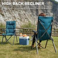 Silla de Camping Plegable Capacidad de 150 kg Respaldo Alto tamaño pequeño Plegable Silla de jardín Acolchada de Lujo con 4 Posiciones, Silla de Pesca Ajustable para balcón - details 38