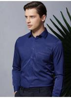 Camisa de manga larga para hombre, vestido informal elegante con botones, color liso en blanco y negro, elástico, a la moda, novedad de 2024 - details 3