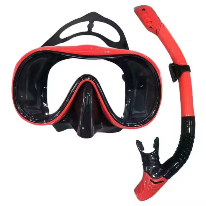 Máscara de buceo kit de buceo vidrio templado panorama equipo profesional de buceo entrenamiento de natación adultos adolescentes - 1