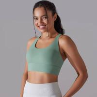 Sujetador de yoga para mujer, ropa interior que absorbe los golpes, correas cruzadas para los hombros, top corto Fiess, deportes a prueba de golpes - details 10