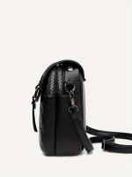 Mini bolso cruzado acolchado de Argyle, bolso de teléfono móvil con solapa de moda, bolso de hombro multicapa para mujer - details 4
