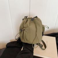 Bolso tipo cubo con cordón de estilo coreano, bandolera de nailon de gran capacidad de Color sólido, bolso de hombro de malla con correa ajustable - details 10