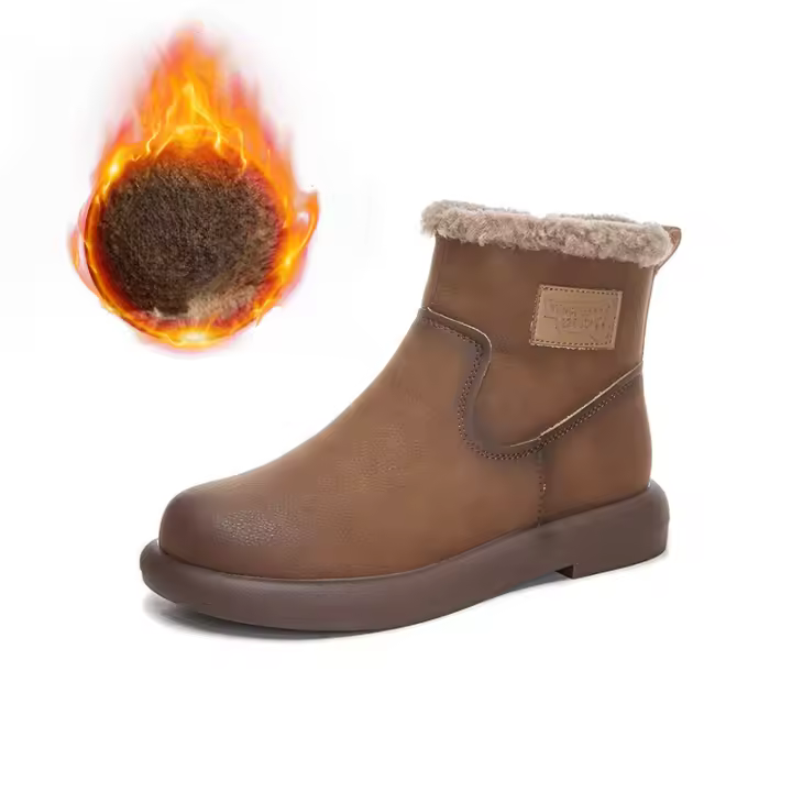 Nuevas botas de nieve de terciopelo cálidas botas de mujer botas cortas casuales versátiles - 1