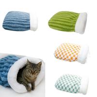 Precioso y cálido saco de dormir para gatos, cómodo túnel semicerrado, nido para gatos, tipo bolsillo grueso, cama para gatos de invierno, Otoño e Invierno - details 1