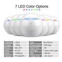 Humidificador de aire portátil, difusor de Aroma ultrasónico USB, luz LED nocturna, difusor de aceite esencial eléctrico, aromaterapia, negro - details 3