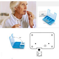 Caja de almacenamiento de plástico inteligente, 4 rejillas, recordatorio de sincronización electrónico, cajas de medicamentos, temporizador de alarma, organizador de escritorio, contenedor de pastillas - details 5