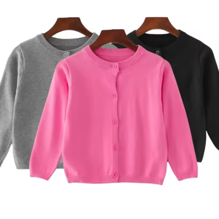 Chaqueta casual de primavera y otoño tejida de lana para niños de 1 a 5 años - 1