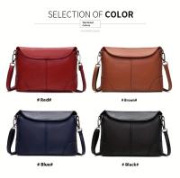 Bolso de hombro elegante para mujer, diseño simple informal, bolso cruzado para viajeros de negocios de gran capacidad - details 0