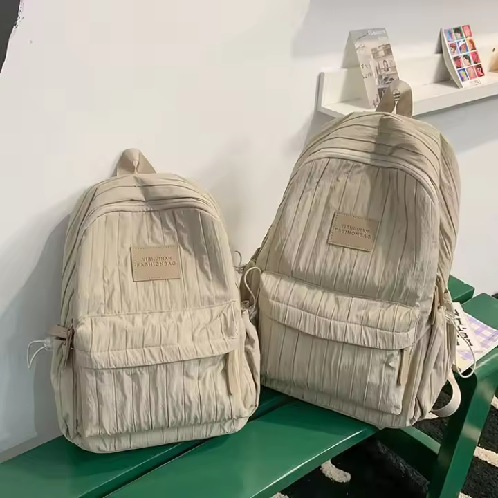 arrugas, sentido elevado, mochila escolar, apariencia, estudiantes de secundaria, viajes, mochila, estudiantes de secundaria, mochila, viento pequeño - 1