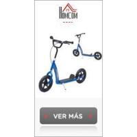 Scooter Patinete para Niños Mayores de 5 Años con 2 Neumáticos de Caucho Inflable con Doble Freno Manillar Ajustable en Altura Soporte 100 kg 135x58x88-94 cm Azul - details 13