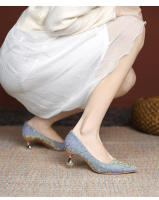 Tacones altos de verano para mujer 2025, nuevos, puntiagudos, cómodos, tacón delgado, temperamento, cuero suave, cómodos, versátiles, boca poco profunda, solo zapatos para mujer. - details 7