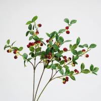 Ramas artificiales de frambuesa de tacto Real, simulación de plástico elegante, frutas de arándano, ramas de bayas artificiales hechas a mano - details 5