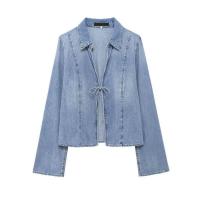 Chaqueta vaquera para mujer de manga larga, cuello en V, estilo ggy, vaqueros azules, ropa sexy, ropa de niña, tops elegantes - details 1