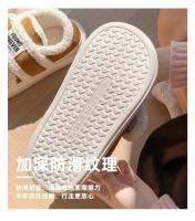 Zapatillas cálidas de algodón para hombre y mujer, zapatos de plataforma de invierno, suela gruesa de felpa suave, calzado para el suelo del hogar con tacones - details 13