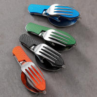 Spork multifuncional, cuchillo plegable desmontable, tenedor y cuchara, cómodas villas al aire libre, adecuado para acampar - details 0