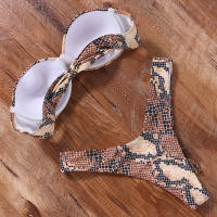 Bañador brasileño Sexy para mujer, conjunto de Bikini con sujetador de realce, traje de baño de dos piezas, ropa de playa de cintura baja, bañador de leopardo - details 10