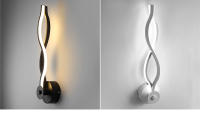 Lámpara LED de pared moderna para dormitorio, iluminación de pasillo interior, decoración de noche, AC85-265V, 24W - details 1