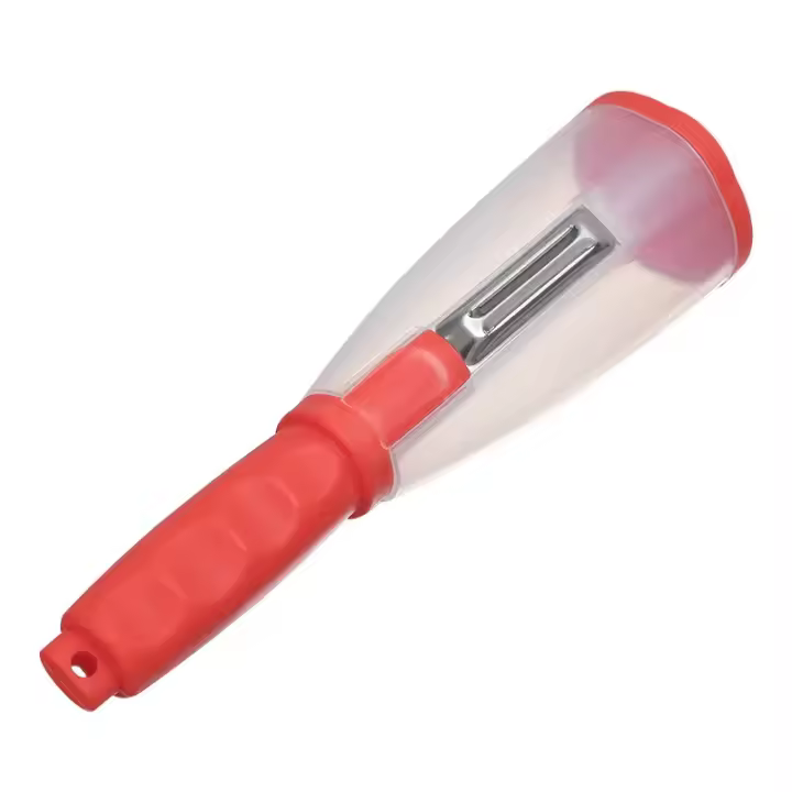 Cuchillo Pelador Multifuncional Cuchillo Pelador con Tubo de Almacenamiento - 1